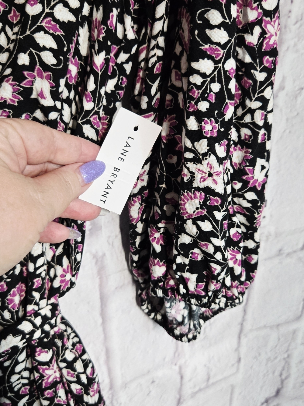 Lane Bryant Floral Romper Pink White Crossover Tie Waist Plus Cruise Resort Chic - Picture 4 of 9